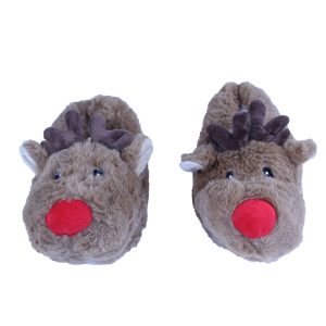 Christmas Deer Soft Stuffed Plush Slippers - Image 4