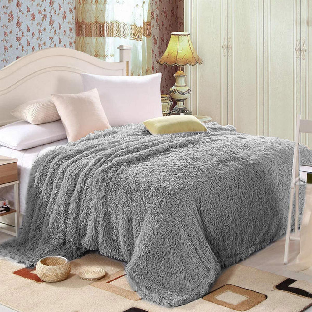 Double sided Faux Fur Sherpa Fleece Blanket 200*230 cm - TezkarShop ...