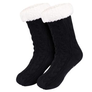 Women Slipper Socks Winter Warm Fleece - Image 3