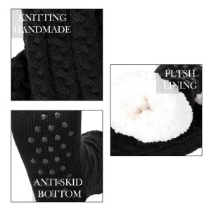 Women Slipper Socks Winter Warm Fleece - Image 4