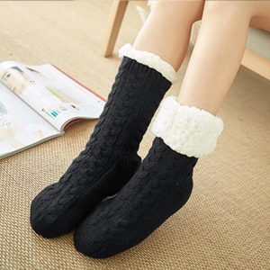 Women Slipper Socks Winter Warm Fleece - Image 5