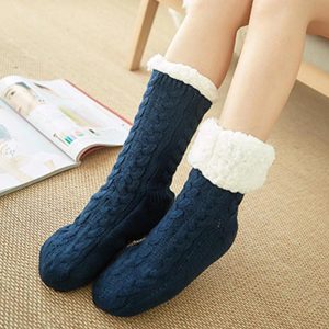 Women Slipper Socks Winter Warm Fleece - Image 6