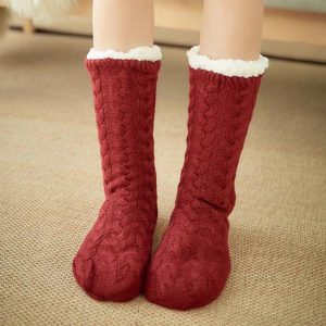 Women Slipper Socks Winter Warm Fleece - Image 7
