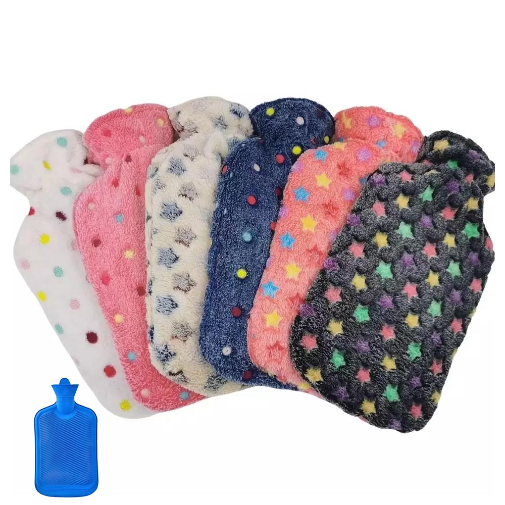 2L Super Soft Fluffy Hot Water Bottle and Cover (L32 x W20)cm