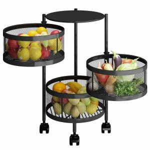 360° Storage Rack Rotating Trolleys Movable - Image 10
