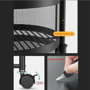 360° Storage Rack Rotating Trolleys Movable - Image 7