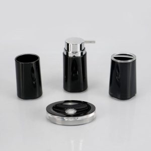 Sanitary 4-Pieces Acrylic Bathroom Accessories Set - Image 3