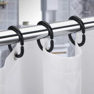 12 Pcs/Set Flexible Plastic Shower Curtain Rings - Image 4