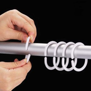 12 Pcs/Set Flexible Plastic Shower Curtain Rings - Image 5