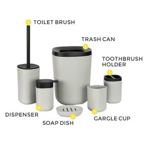 Sanitary, Bathroom Accessory Set 6 Pieces - Image 5