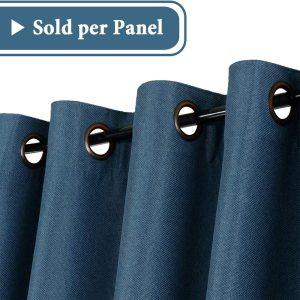 Navy - Linen Blackout Curtain 140x260cm - Image 3