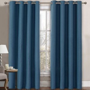 Navy - Linen Blackout Curtain 140x260cm - Image 1
