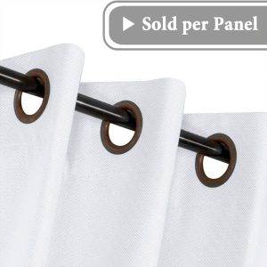 White - Linen Blackout Curtain 140x260cm - Image 3