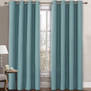 Blue - Linen Blackout Curtain 140x260cm - Image 1