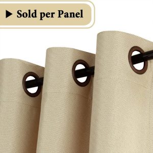Beige - Linen Blackout Curtain 140x260cm - Image 3