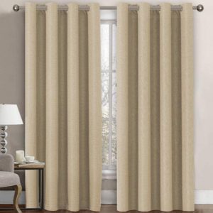 Beige - Linen Blackout Curtain 140x260cm - Image 1