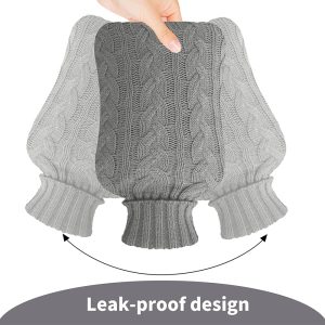 Rubber Hot Water Bottle with Cover Knitted - Image 3