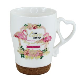 Flamingo Ceramic Mug with Cork Bottom - Image 1