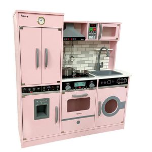 Pink Kitchen Toys Pretend Play Kids+light effect - Image 3