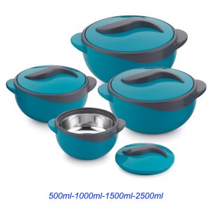 Set of 4 Round Thermal Insulating Pots for Food Storage - Image 3