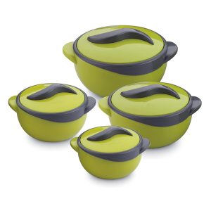Set of 4 Round Thermal Insulating Pots for Food Storage - Image 1