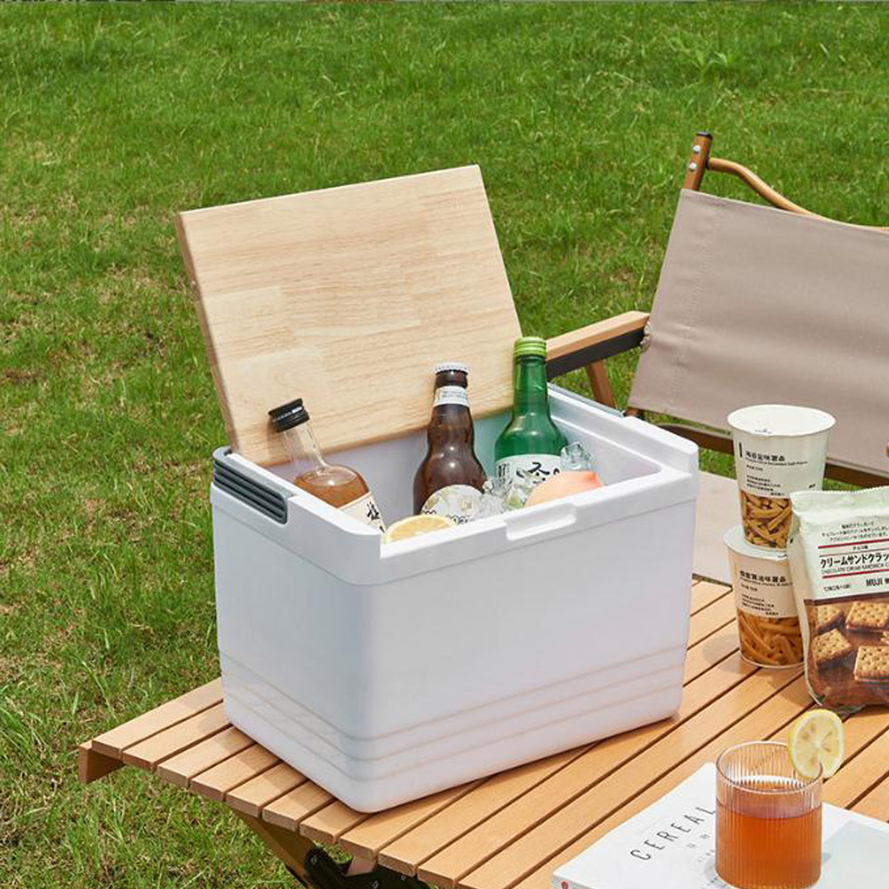 Camping Cooler With Wooden Lid - TezkarShop Official Website