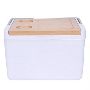 Camping Cooler With Wooden Lid - Image 2