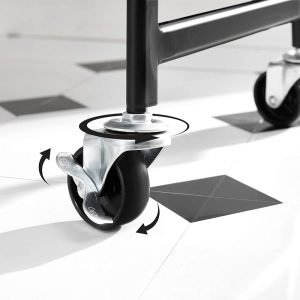 3 Tier Metal Utility Cart Rolling - Image 5