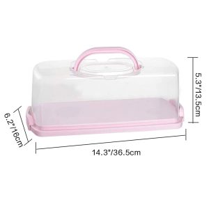 Plastic Bread  cake Box with Portable Handle - Image 3