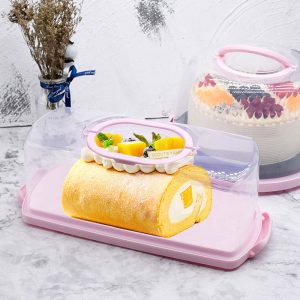 Plastic Bread  cake Box with Portable Handle - Image 4