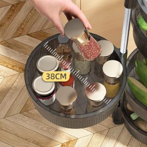 Round Rotating Multi-Layer Kitchen Storage Shelf - Image 3