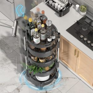 Round Rotating Multi-Layer Kitchen Storage Shelf - Image 2