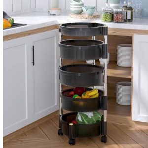 Round Rotating Multi-Layer Kitchen Storage Shelf - Image 5