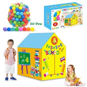 School, Tent Play House for Kids With 50Pcs Colored Ball - Image 1