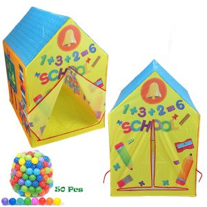 School, Tent Play House for Kids With 50Pcs Colored Ball - Image 2