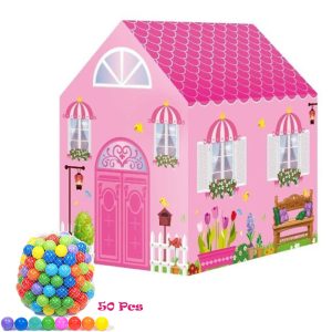 Princess Home, Tent Play House for Kids With 50Pcs Colored Ball - Image 2