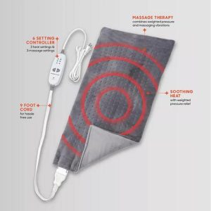 Heat Deluxe Massaging Weighted Heating Pad - Image 2