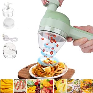 4 in 1 Handheld Electric Vegetable Cutter Set - Image 1