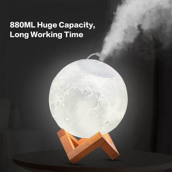 2 in 1 Moon Lamp Cool Mist Humidifiers Essential Oil Diffuser