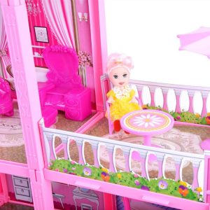 Pink house Large Doll House - Image 3