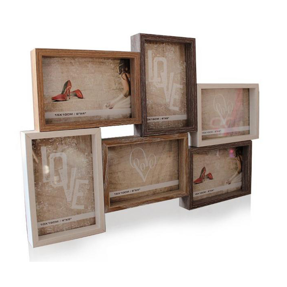 Wood Photo Frame – 6 Frames 10 x 15 cm - TezkarShop Official Website