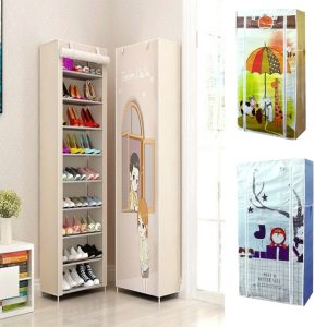 Shoe Rack 10 Layers With Printed Cover (Random Design) - Image 1
