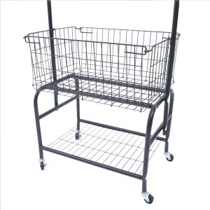 Clothes Stand Laundry Hanger, Shoe Rack & Metal Baskets - Image 3