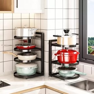 Under Sink Adjustable Pots & Pans Rack - Image 1