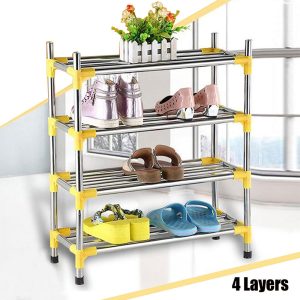 Multifunctional Stainless Steel Shoe Rack and Storage Rack - Image 1