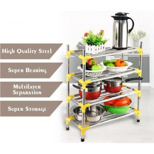 Multifunctional Stainless Steel Shoe Rack and Storage Rack - Image 2