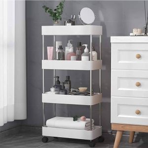 4-Tier Serving Trolley, Kitchen Storage Cart - Image 2