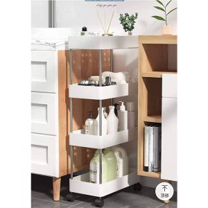 4-Tier Serving Trolley, Kitchen Storage Cart - Image 3