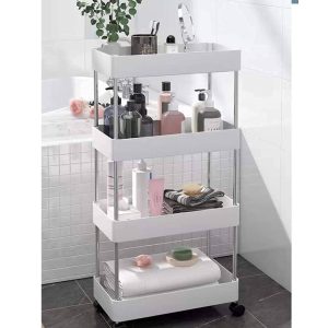 4-Tier Serving Trolley, Kitchen Storage Cart - Image 4