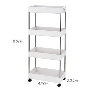 4-Tier Serving Trolley, Kitchen Storage Cart - Image 5